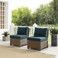 Crosley Bradenton 2Pc Outdoor Wicker Chair Set - Weathered Brown