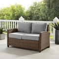 Crosley Bradenton Outdoor Wicker Loveseat - 55 W x 31.75 D x 32.5 H