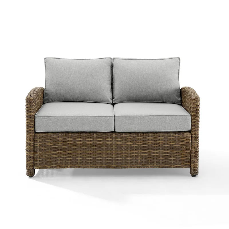 Crosley Bradenton Outdoor Wicker Loveseat - 55 W x 31.75 D x 32.5 H