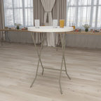 2.63-Foot Round Plastic Bar Height Folding Event Table