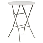 2.63-Foot Round Plastic Bar Height Folding Event Table