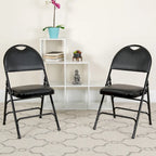 2 Pack Extra Large Ultra-Premium Triple Braced Folding Chair