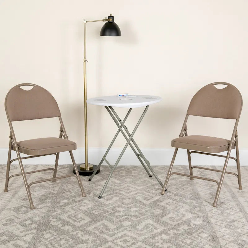 2 Pack Extra Large Ultra-Premium Triple Braced Folding Chair