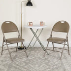 2 Pack Extra Large Ultra-Premium Triple Braced Folding Chair