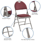 2 Pack Extra Large Ultra-Premium Triple Braced Folding Chair
