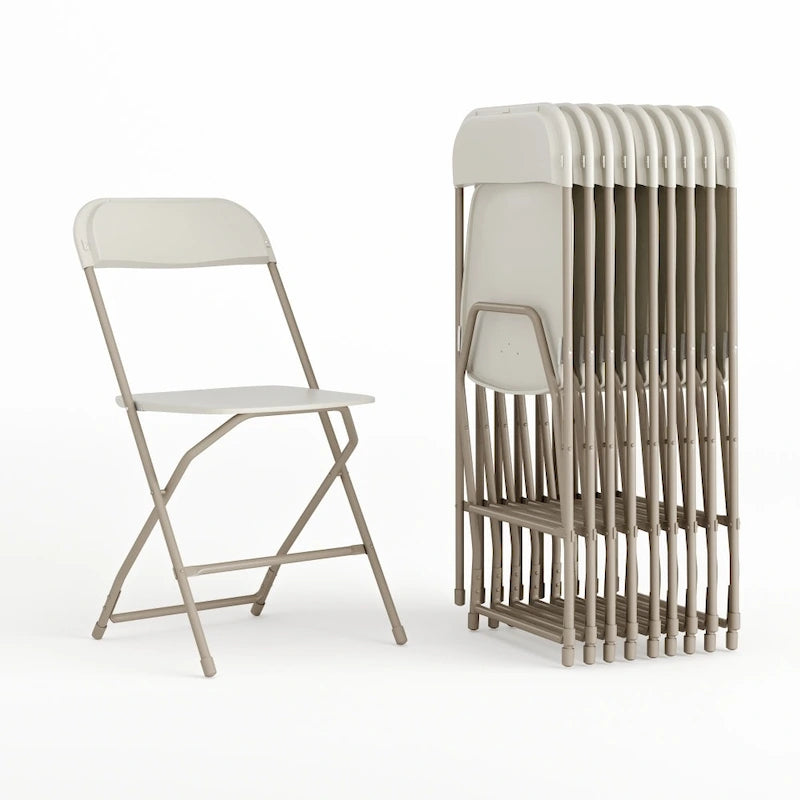 Plastic Folding Chair - 10 Pack 650LB Weight Capacity - Event Chair