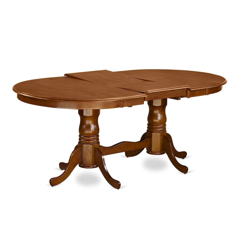 Table Set Consist of an Oval Table with Butterfly Leaf and Dining Chairs (Chair Seat Type Options)