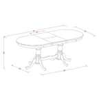 Table Set Consist of an Oval Table with Butterfly Leaf and Dining Chairs (Chair Seat Type Options)