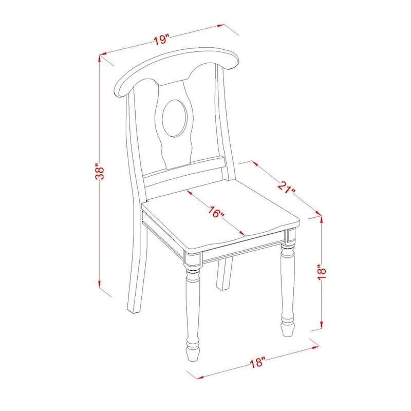 Table Set Consist of an Oval Table with Butterfly Leaf and Dining Chairs (Chair Seat Type Options)