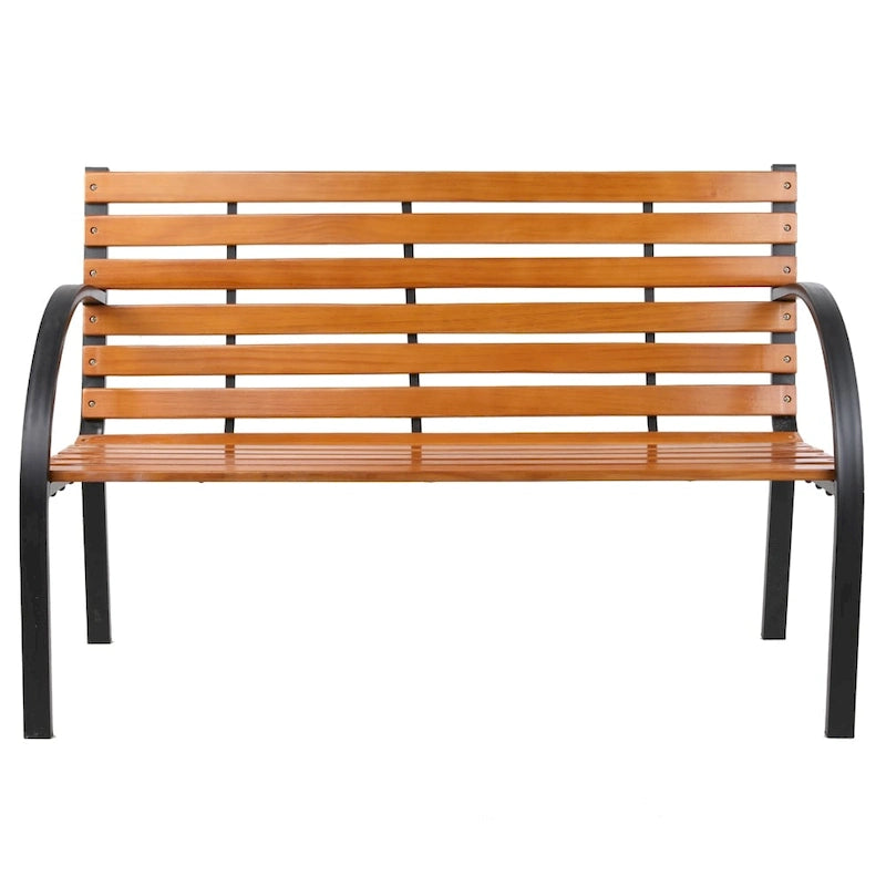 48 Outdoor Patio Garden Bench Steel Cast Iron Frame Park Seat
