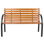 48 Outdoor Patio Garden Bench Steel Cast Iron Frame Park Seat