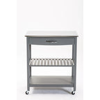 Holland Kitchen Cart With Stainless Steel Top