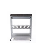 Holland Kitchen Cart With Stainless Steel Top
