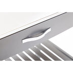 Holland Kitchen Cart With Stainless Steel Top
