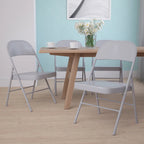 4 Pack Double Braced Metal Folding Chair
