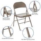 4 Pack Double Braced Metal Folding Chair