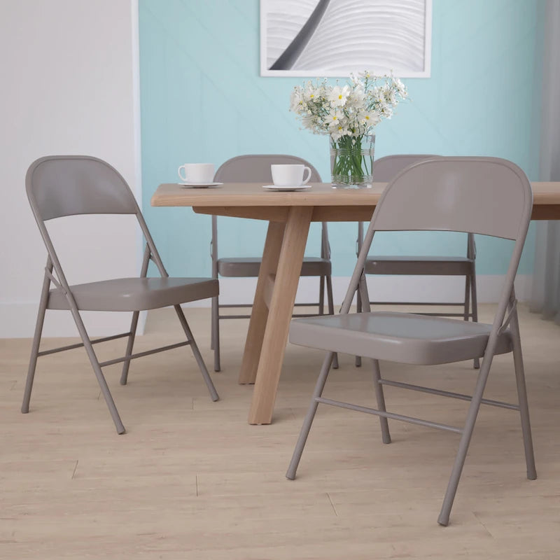 4 Pack Double Braced Metal Folding Chair