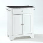 Crosley Lafayette Black Granite Top Portable Kitchen Island - 18d x 31w x 35.5h
