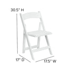 Vinyl-padded Wood Folding Chair (Set of 4)