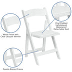Vinyl-padded Wood Folding Chair (Set of 4)