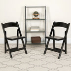 Vinyl-padded Wood Folding Chair (Set of 4)