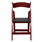 Vinyl-padded Wood Folding Chair (Set of 4)