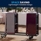 Lightweight Resin Folding Chairs with Vinyl Seats (Set of 4)