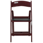 Lightweight Resin Folding Chairs with Vinyl Seats (Set of 4)