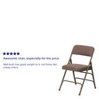 Set of 2 Metal Folding Chairs with Padded Seats