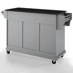 Crosley Solid Black Granite Top Kitchen Island - 51.5 W x 18 D x 34 H