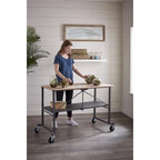 COSCO Smartfold Grey Utility Table / Workbench with Locking Casters