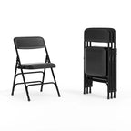 4 Pack Curved Triple Braced & Double Hinged Metal Folding Chair