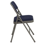 4 Pack Curved Triple Braced & Double Hinged Metal Folding Chair