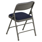 4 Pack Curved Triple Braced & Double Hinged Metal Folding Chair
