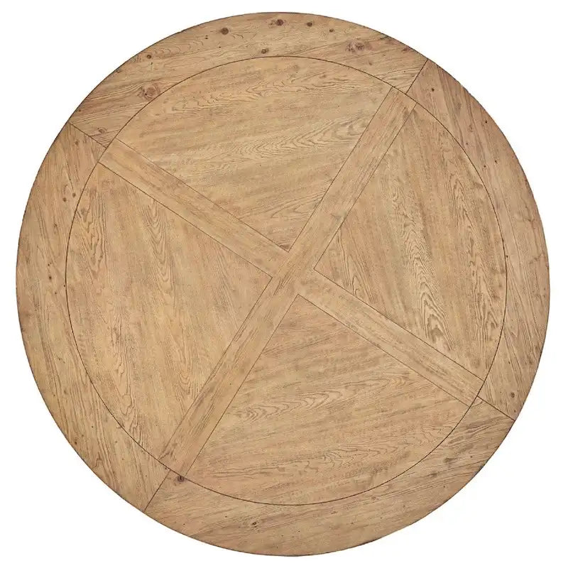 Sabera Shabby Chic Round X-Base Dining Set - Double X Back by