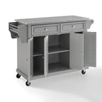 Crosley Solid Granite Top Kitchen Cart/Island In Vintage Grey - 51.5 W x 18 D x 34 H