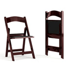 Set of 2 Folding Chairs with Padded Seats - 18D x 17.25W x 30.75H