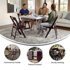 Set of 2 Folding Chairs with Padded Seats - 18D x 17.25W x 30.75H