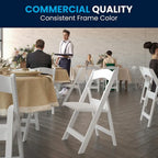 Set of 2 Folding Chairs with Padded Seats - 18D x 17.25W x 30.75H