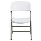 2 PK 330 lb. Capacity Plastic Folding Chair with Charcoal Frame