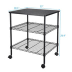 3 Tiers Rolling Storage Rack,Microwave Cart on Wheels