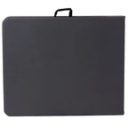 30W x 72L Bi-Fold Plastic Banquet and Event Folding Table with Carrying Handle - 72D x 30W x 29H
