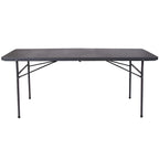30W x 72L Bi-Fold Plastic Banquet and Event Folding Table with Carrying Handle - 72D x 30W x 29H