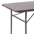 30W x 72L Bi-Fold Plastic Banquet and Event Folding Table with Carrying Handle - 72D x 30W x 29H