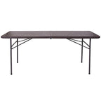 30W x 72L Bi-Fold Plastic Banquet and Event Folding Table with Carrying Handle - 72D x 30W x 29H