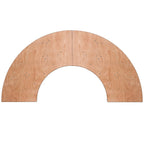 4-foot Serpentine Wood Folding Banquet Table - 24W x 48D x 30.25H - 24W x 48D x 30.25H