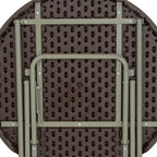 2.6-Foot Round Rattan Plastic Folding Table - Outdoor Event Table