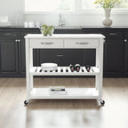 Crosley Full Size Granite Top Kitchen Prep Cart - 43W x 17D x 35H
