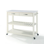 Crosley Full Size Granite Top Kitchen Prep Cart - 43W x 17D x 35H