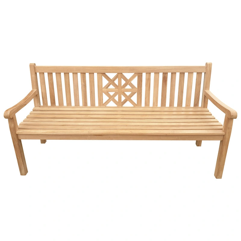 Seven Seas Teak Arizona Teak Wood Outdoor Patio Bench, 6 Foot